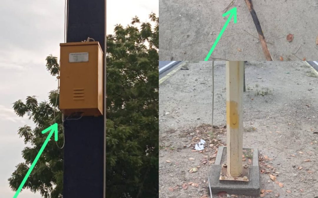 Hurto de cable alimentador eléctrico en la avenida Don Pepe Rojas