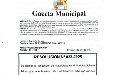 Cmdnna de Alberto Adriani prohíbe uso de motocicletas por niños, niñas y adolescentes y la realización de piruetas