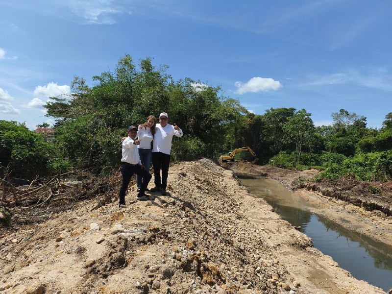 Gobierno de Lisandro Segura realiza canalización del Caño San Román