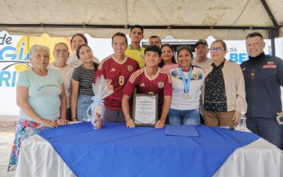 Axel Izarra recibido con entusiasmo por su logro en la Sub-15 de la Conmebol