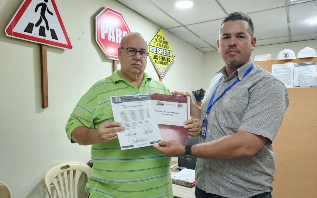 Alcaldía de Alberto Adriani renovó Carta Aval de Parada Terminal a la Línea “Taxis Carabobo”