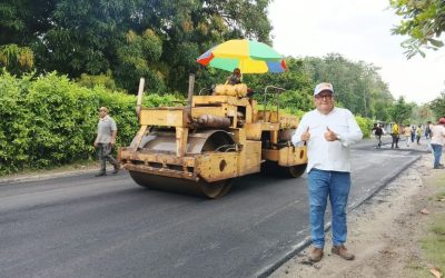 Alcalde Lisandro Segura reinició Plan de Asfaltado en la vía a Los Naranjos